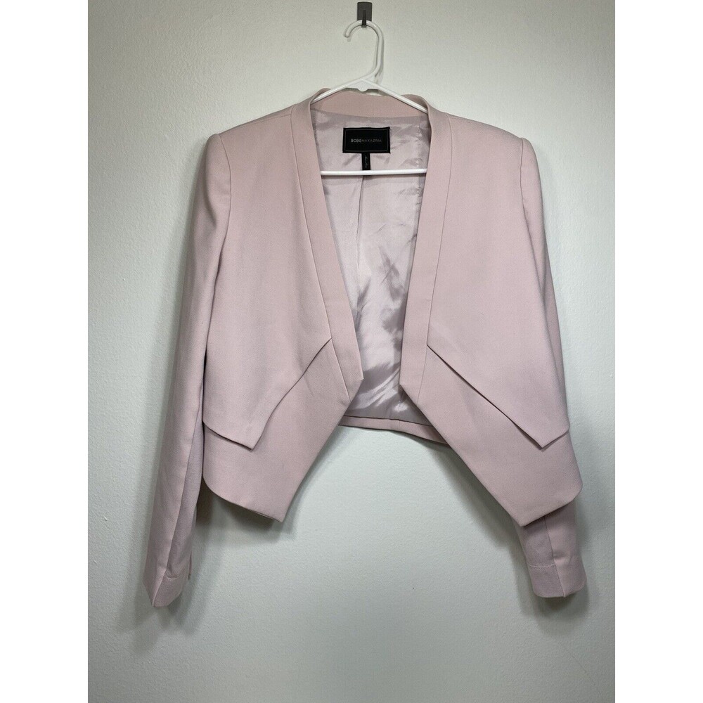 BCBG Maxazria Soft Pink Crop Jacket Size L